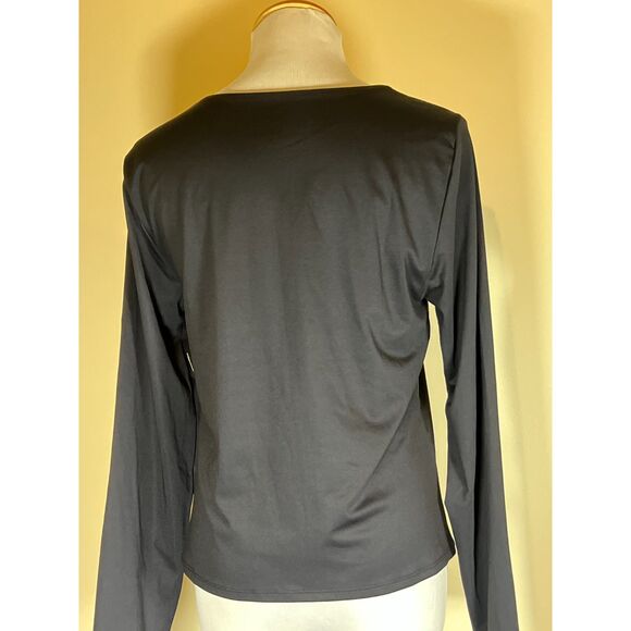 Women's Black Old Navy Long Sleeve Modern Crew Top Size Large - NWT - Picture 5 of 7